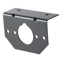 (image for) 4-6 Way Round Electrical Connector Socket Mounting Bracket Gloss Black #57208