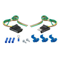 (image for) 4-Way Flat Trailer Connector Plug And Vehicle Socket Kit 12" Wires