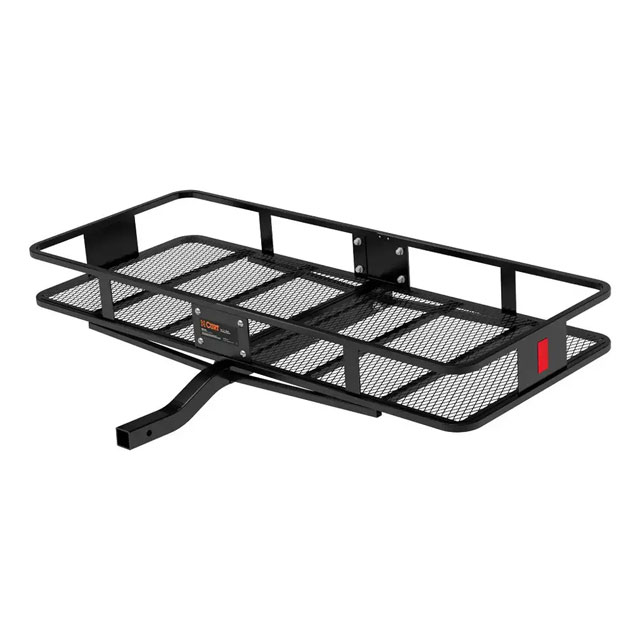 (image for) Black Steel Basket Cargo Carrier, 60" X 24" X 6", 2" Fixed Shank #18152