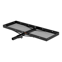 (image for) Tray Style Black Steel Cargo Carrier, 60 X 20 X 2 3/4", 2" Folding Shank #18109