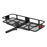 (image for) Black Steel Basket Cargo Carrier 60" X 20" X 6", 2" Folding Shank #18151"