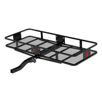 (image for) Black Steel Basket Cargo Carrier, 60 X 24 X 6", 2" Folding Shank 18153