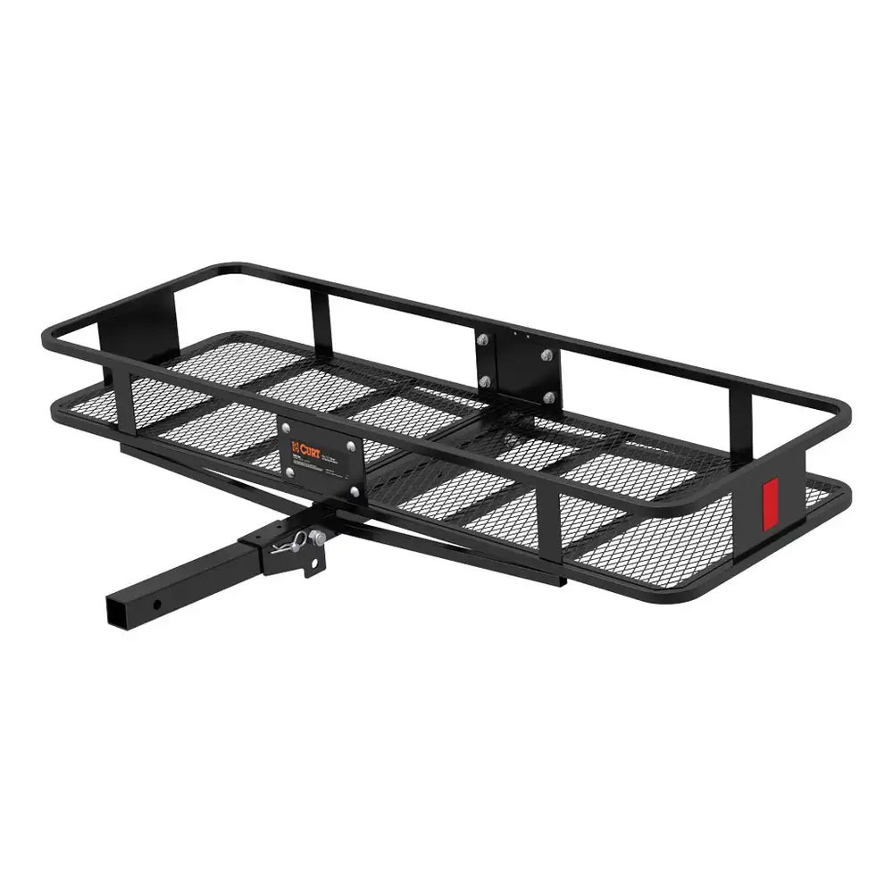 (image for) Black Steel Basket Cargo Carrier 60" X 20" X 6", 2" Folding Shank #18151" - Click Image to Close