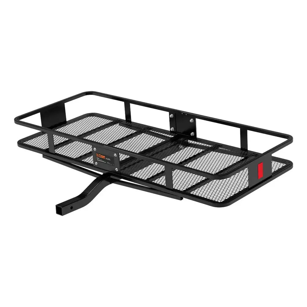 (image for) Black Steel Basket Cargo Carrier, 60" X 24" X 6", 2" Fixed Shank #18152 - Click Image to Close