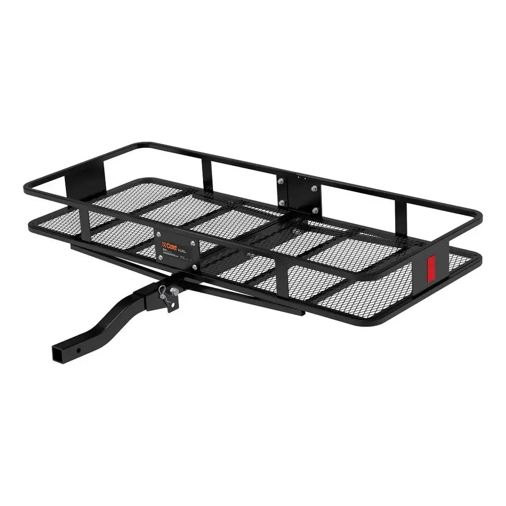 (image for) Black Steel Basket Cargo Carrier, 60 X 24 X 6", 2" Folding Shank 18153 - Click Image to Close