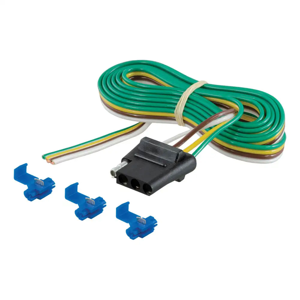 (image for) 4-Way Flat Vehicle Connector Socket Kit 60" Wires #58044 - Click Image to Close