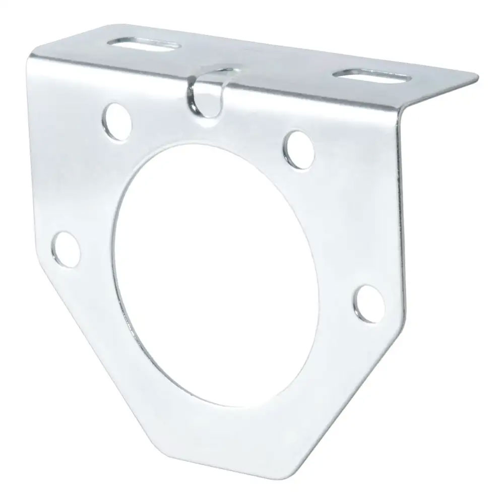 (image for) 7-Way Round Electrical Connector Mounting Bracket Zinc Plate #58222 - Click Image to Close