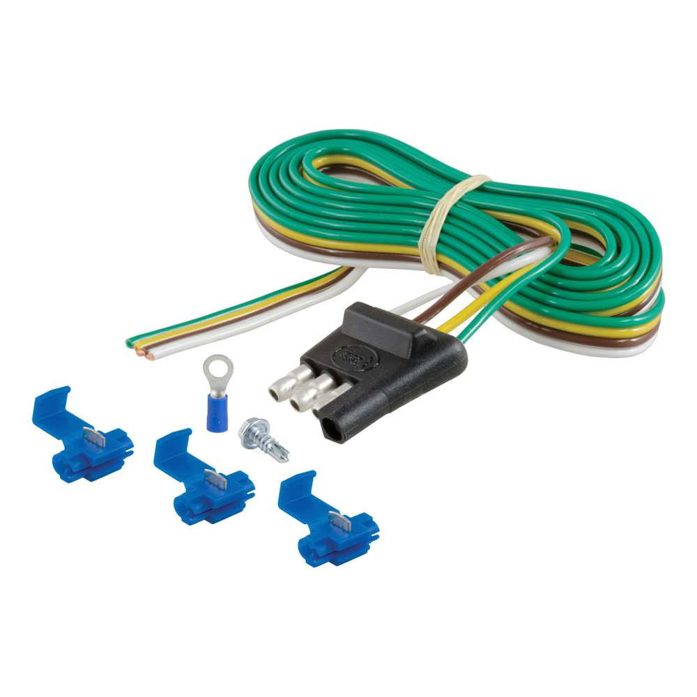 (image for) 4-Way Flat Trailer Connector Plug Kit 48" Wires #58349 - Click Image to Close