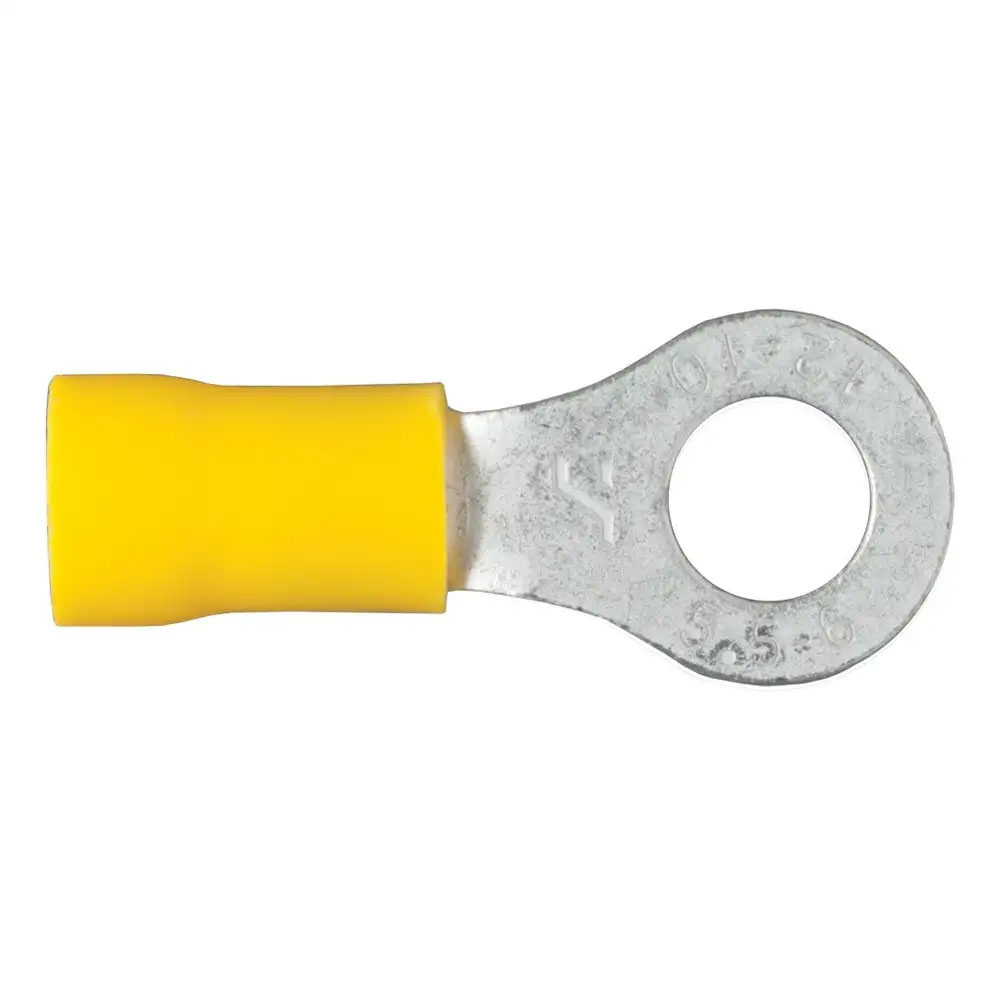 (image for) Ring Terminal Yellow 1/4" Stud #59534 - Click Image to Close