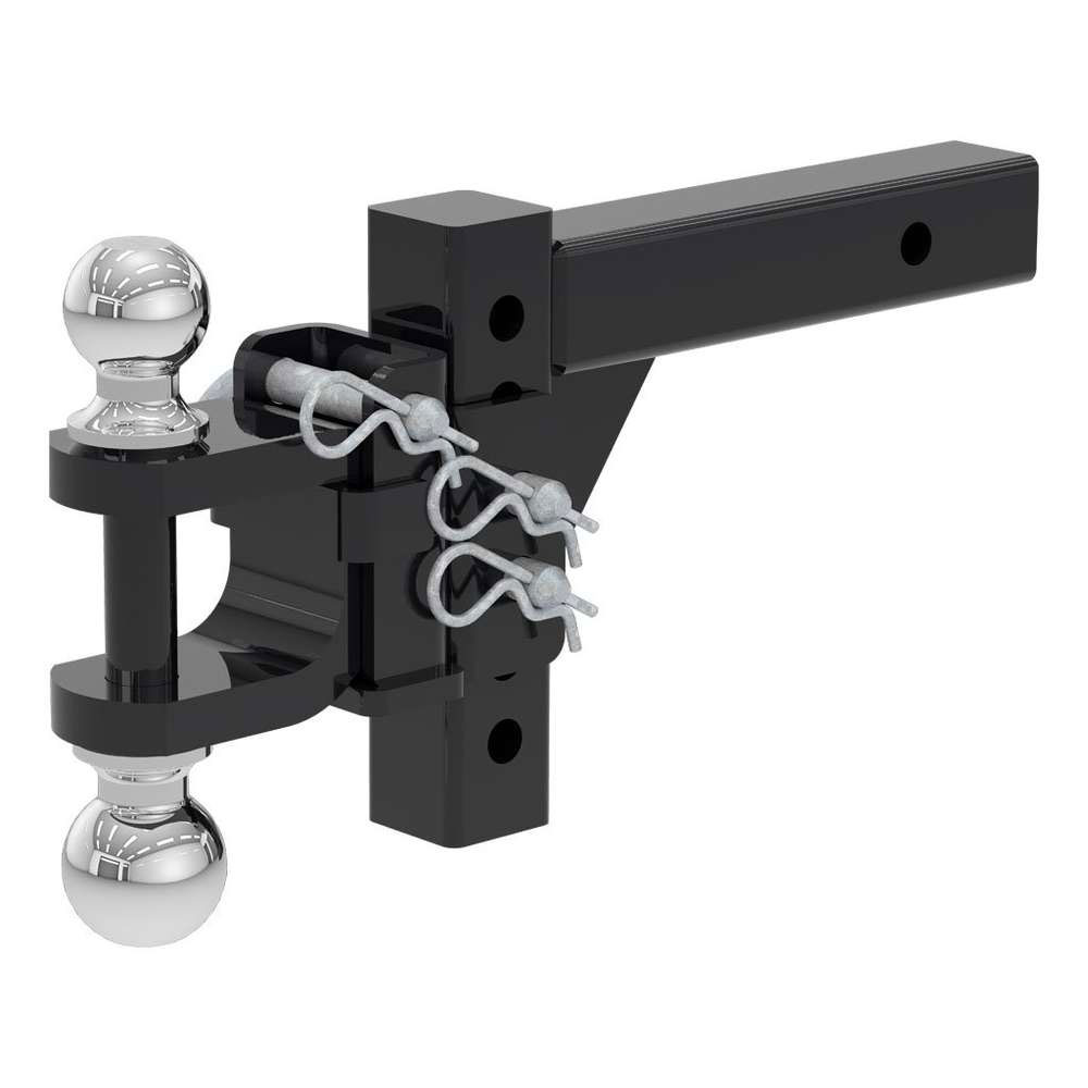 (image for) Adjustable Dual Ball And Clevis Bar Ball Mount, 2" Shank, 14 13/16" Long #45049 - Click Image to Close