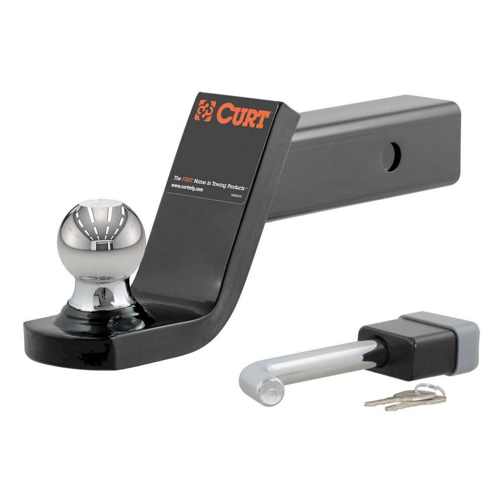 (image for) Fusion Ball Mount, 7.5K, 2" Shank, 8 1/8" Long, 2" Ball & Lock, 4" Drop, Towing Starter Kit #45142 - Click Image to Close