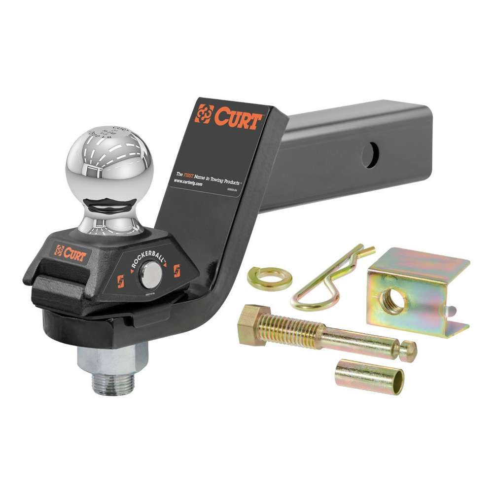 (image for) Rockerball Ball Mount, 7.5K, 2" Shank, 8 1/4" Long, 3" Drop Towing Starter Kit #45143 - Click Image to Close