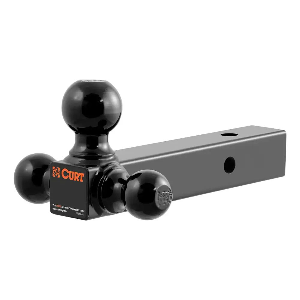 (image for) Multi-Ball Mount, 5-10K, 2" Solid Shank, 7" or 8 1/2" Long, 1 7/8", 2", 2 5/16" Black Balls, #45650 - Click Image to Close