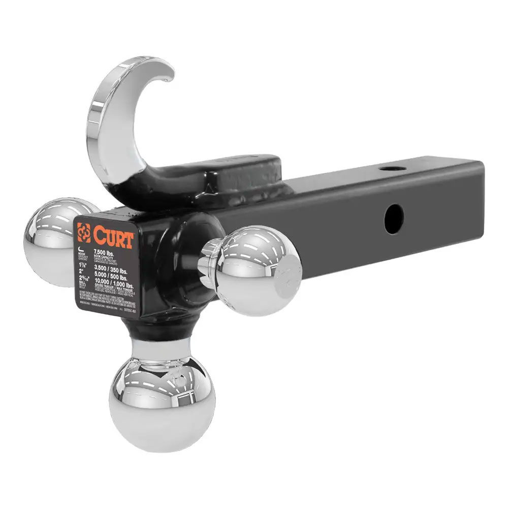 (image for) Multi-Ball Mount With Tow Hook, 10K, 2" Shank, 1 7/8", 2", 2 5/16" Balls And Tow Hook #45675 - Click Image to Close