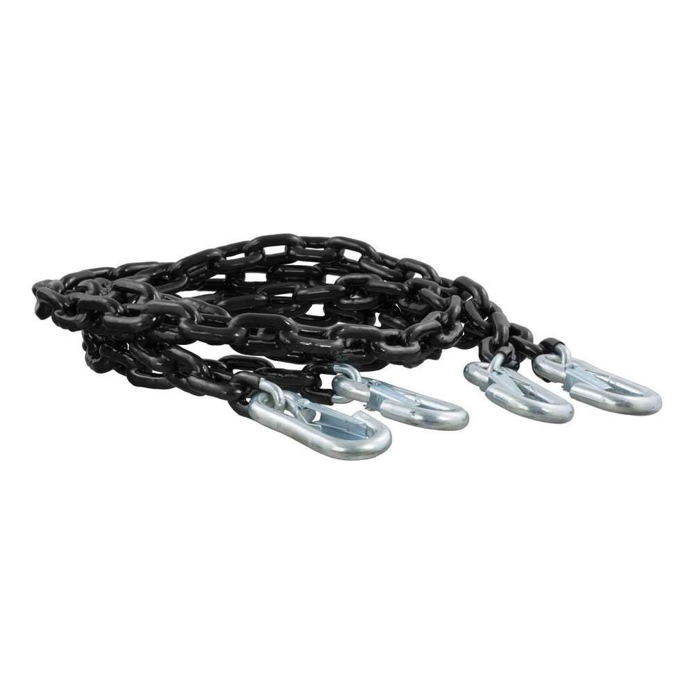 (image for) 5K Vinyl Coated Trailer Safety Chain, 65" Long, Dual Snap Hooks. 2 Pack #19749 - Click Image to Close