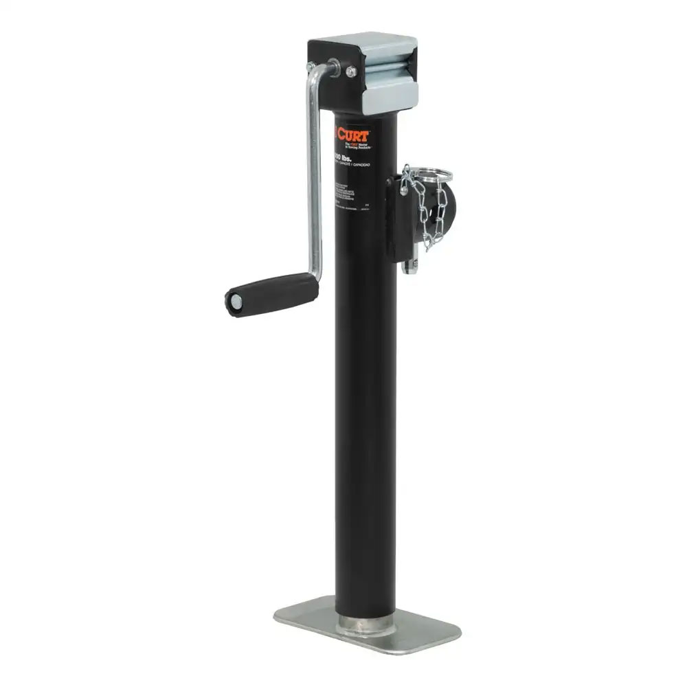 (image for) Pipe-Mount Trailer Swivel Jack, 3k Lift, Side Wind, 15 1/2" Travel #28358 - Click Image to Close