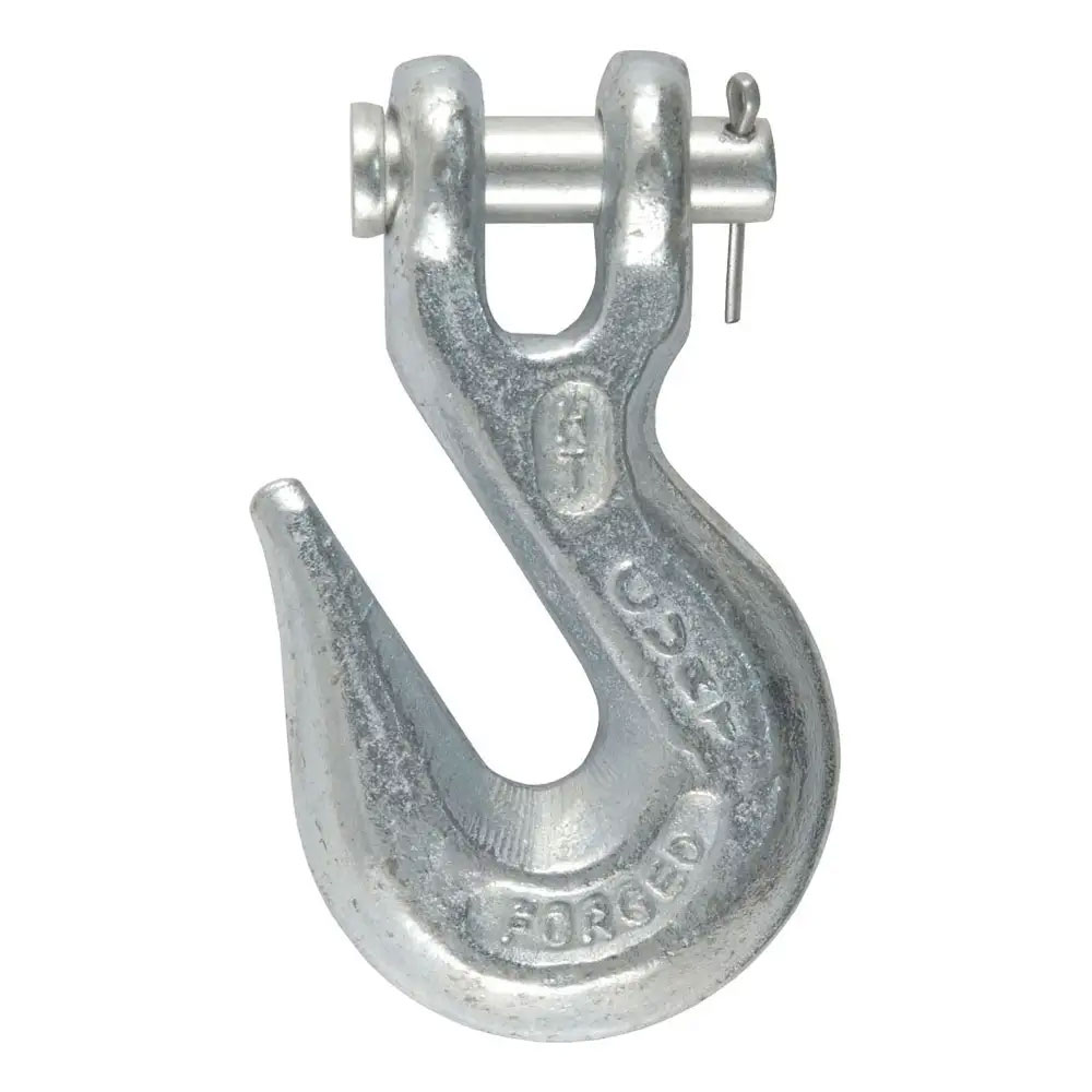 (image for) 3/8" Clevis Grab Hook, 5.4k, White Zinc #81350 - Click Image to Close