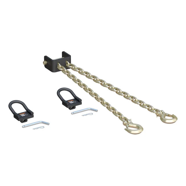 (image for) Crosswing 5th Wheel Hitch Replacement Safety Chain Assembly With Anchors #16612