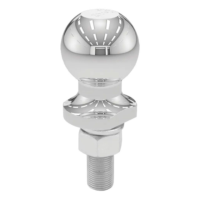 (image for) 2'' Chrome Trailer Hitch Ball, 3.5k, 3/4" X 2 1/8" Shank #40165