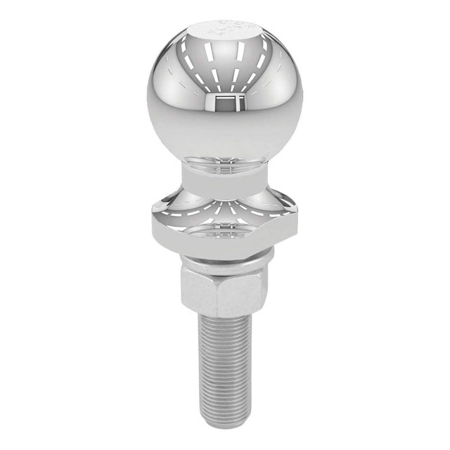 (image for) 2'' Chrome Trailer Hitch Ball, 3.5k, 3/4" X 3" Shank #40173