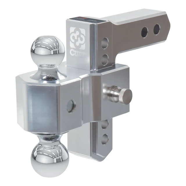 (image for) Alumalite Adjustable Aluminum Dual Ball Mount 5 1/2" Drop #45363