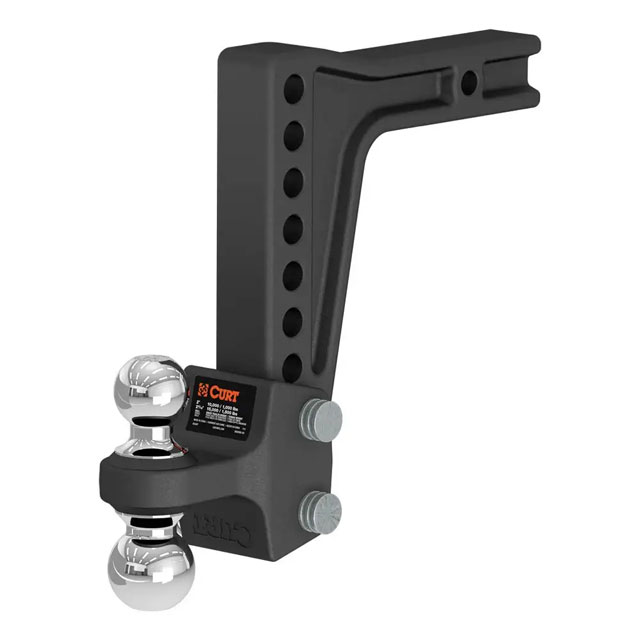 (image for) Adjustable Deep Drop Dual Ball Mount, 10k/15K, 2" Shank, 10" Drop #45936