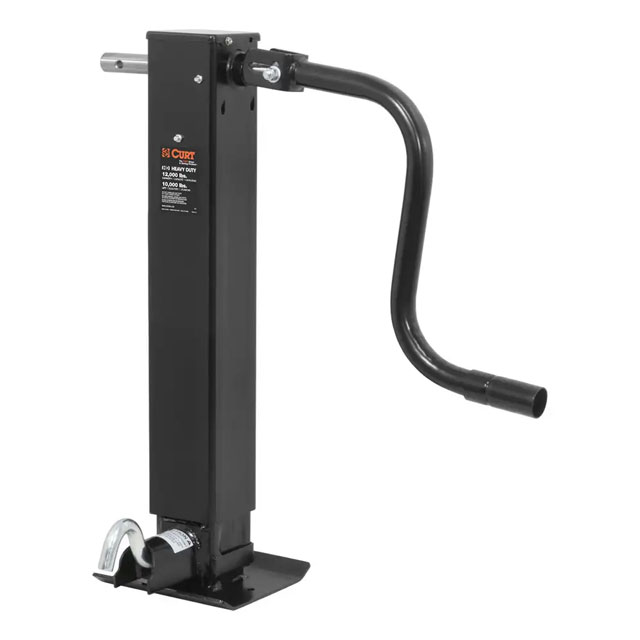 (image for) Direct-Weld Square Trailer Jack, 7k Lift, Side Wind, 15" Travel #28575