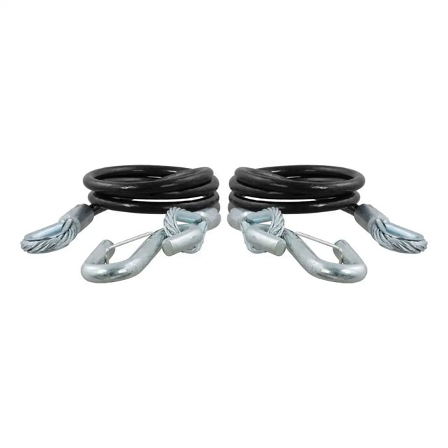 (image for) 1/2" Vinyl Coated Safety Cable With Snap Hook, 5k, 2 Pack #80151