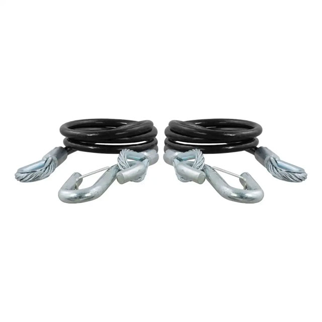 (image for) 1/2" Vinyl Coated Safety Cable With Snap Hook, 5k, 2 Pack #80151