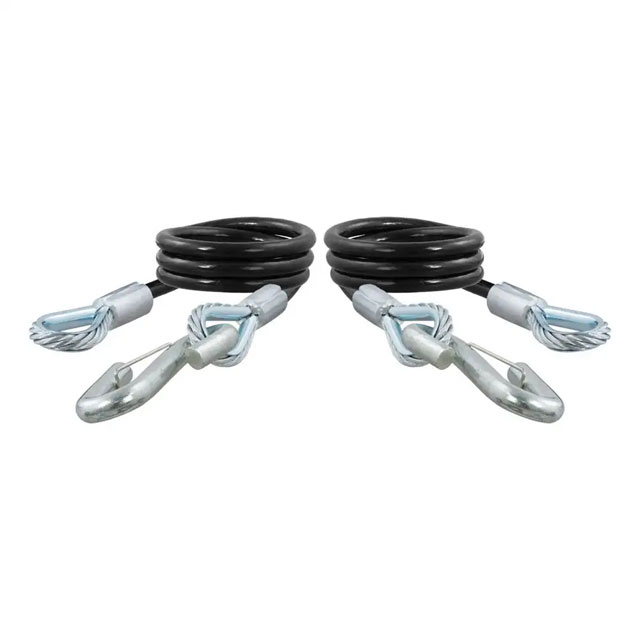 (image for) 3/8" Vinyl Coated Safety Cable With Snap Hook, 7.5k, 2 Pack #80176