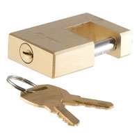 (image for) Coupler Latch Padlock Solid Brass #23546