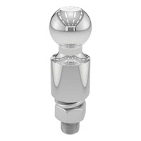 (image for) 2'' Chrome Trailer Hitch Ball, 6k, 1" X 2 1/8" Shank 2" Rise #40034