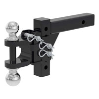 (image for) Adjustable Dual Ball And Clevis Bar Ball Mount, 2" Shank, 14 13/16" Long #45049