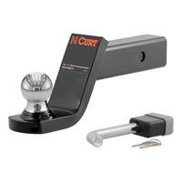 (image for) Fusion Ball Mount, 7.5K, 2" Shank, 8 1/8" Long, 2" Ball & Lock, 4" Drop, Towing Starter Kit #45142