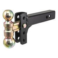 (image for) Slim Adjustable Channel Mount Dual Ball 2" Receiver 10K #45903