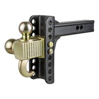 (image for) Adjustable Channel Mount Dual Ball Hook Step 2" Shank 14K 16" Drop #45904