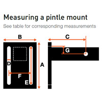 (image for) Securelatch Adjustable Pintle Mount, 2" Shank, 6 7/8"" Long, 20K #48349