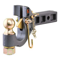 (image for) SecureLatch Receiver Mount Pintle & Ball Combination, 2" Shank, 2" Ball, 14K #48407