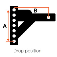 (image for) Weight Distribution 2" Shank, 7.5" High, 8" Long, 2" Drop #17100