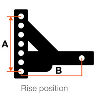 (image for) Weight Distribution 2" Shank, 7.5" High, 8" Long, 2" Drop #17100