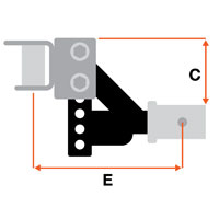 (image for) Weight Distribution 2" Shank, 7.5" High, 8" Long, 2" Drop #17100