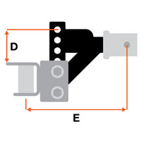 (image for) Weight Distribution 2" Shank, 7.5" High, 8" Long, 2" Drop #17100